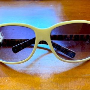 Vintage Halston Cream + Leopard Print Women’s Sunglasses